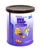 Hikari Bio-Pure brine shrimp with dispenser top for easy, mess-free feeding.