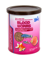 Hikari Bio-Pure freeze dried blood worms with dispenser top for mess-free feeding