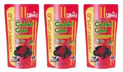 Hikari Cichlid Gold floating pellets close-up for large cichlids support balanced nutrition