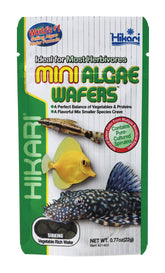 Hikari Mini Algae Wafers jar-front label – compact packaging for easy storage