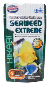 Hikari Seaweed Extreme floating pellets bottle for small herbivores promotes balanced nutrition