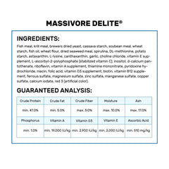 Hikari Tropical Massivore Delite promotes water clarity when fed as directed.