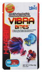 Hikari Vibra Bites Baby Tropical packaging for convenient feeding and resealability