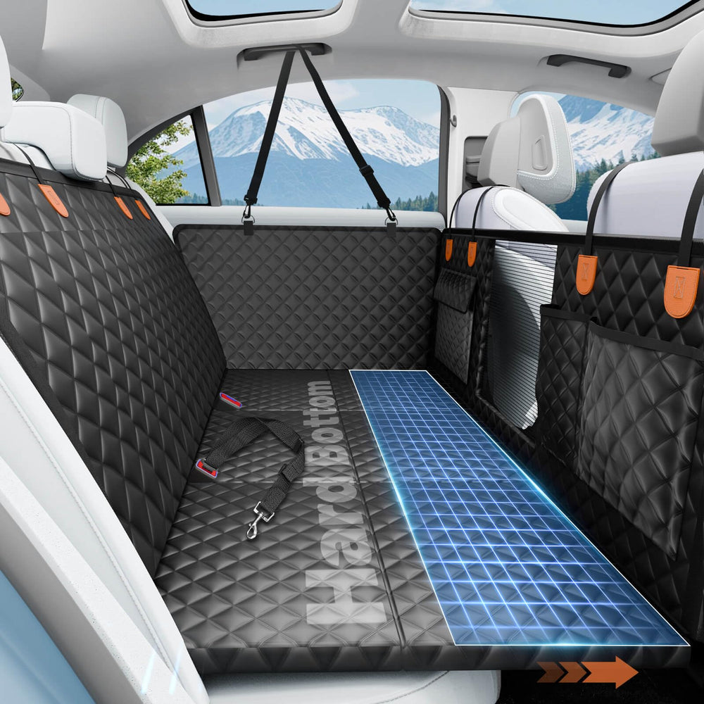 HikeSeptPals dog seat cover backseat-coverage protects upholstery on road trips.