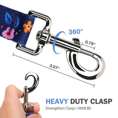 Hikiko 360-degree rotating clasp prevents tangling for smooth leash management.