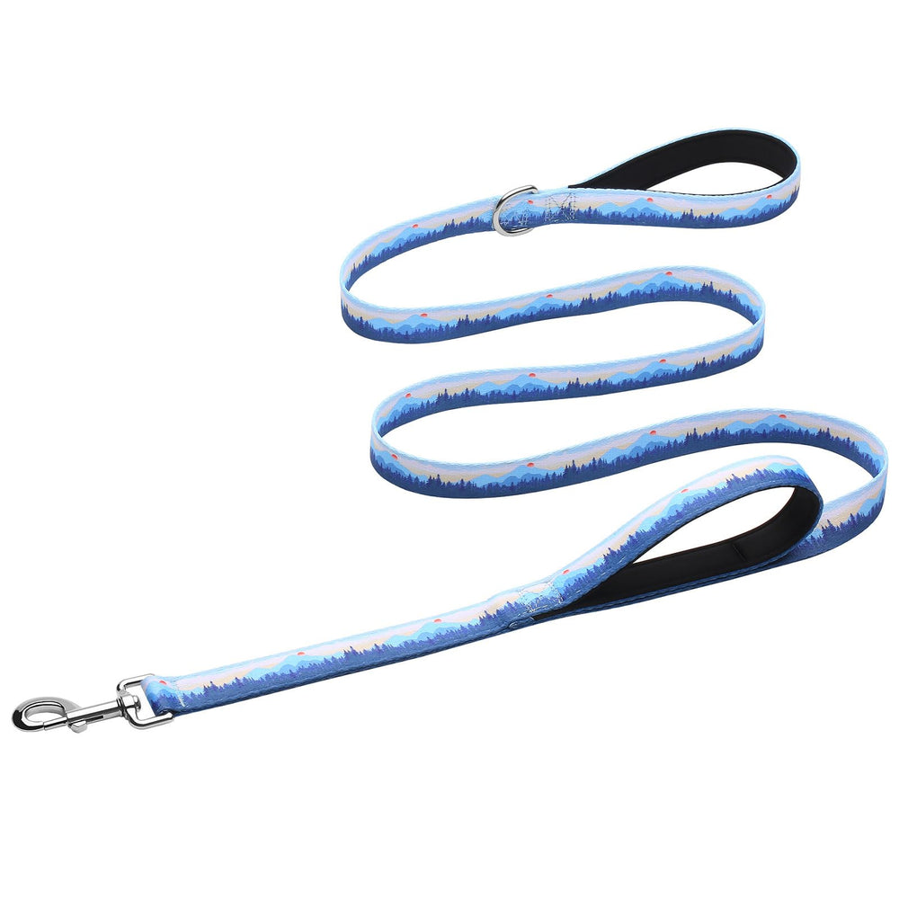 Hikiko dog leash dual handles soft padded grip for comfortable walking
