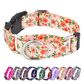 Hikiko floral dog collar in Creamy Natural for comfortable daily wear.