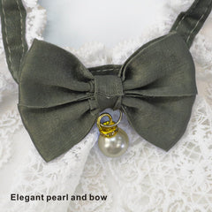 Hikiwin soft-material lace collar keeps pets comfortable while wearing bows