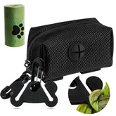Hilihali dog poop bag dispenser front view for hands-free walking.