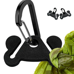 Hilihali dog poop bag holder with black clip for hands-free walking.