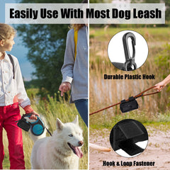 Hilihali dog poop bag holder carrier clips securely to any leash for quick access