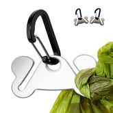 Hilihali dog poop bag holder with metal clip-on leash for hands-free walks.