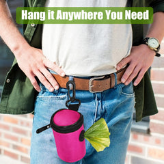 Hilihali poop bag dispenser open compartments showcasing storage for extra bags