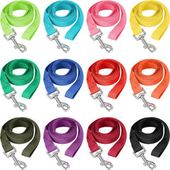 Hillban 12-colors puppy leash 5ft color variations ideal for color-coding during training