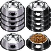 Hillban stainless steel cat bowls bundle for multi-cat feeding and storage.