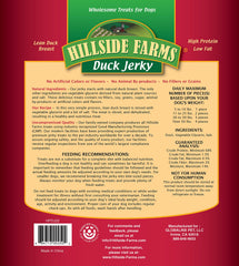 Hillside Farms Duck Jerky Treats slices broken for small breeds