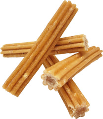 Himalayan Dog Chew Churro resealable pouch preserves freshness of long-lasting chews.