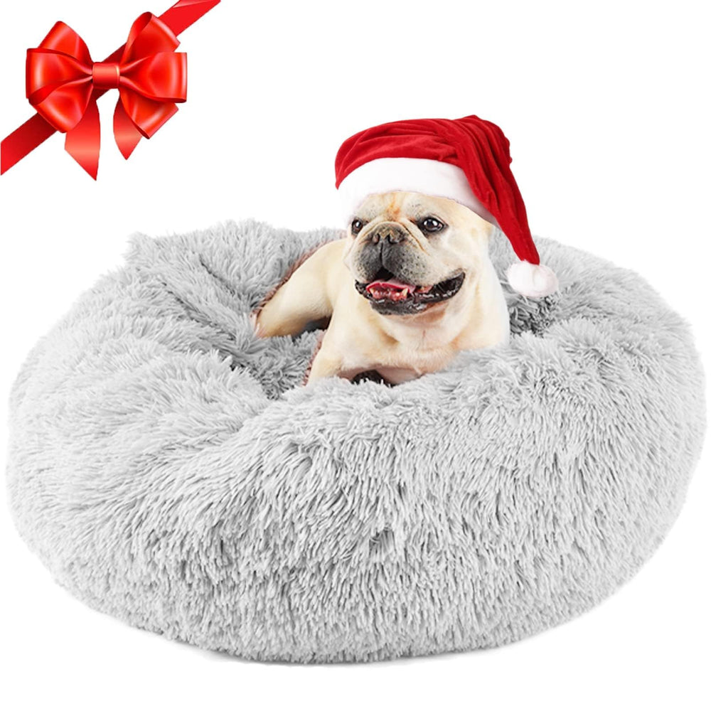 Himax donut dog bed small with blanket attached provides private cozy retreat.