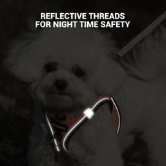 HIMNESEYO dog harness pink breathable-mesh keeps pets cool during walks.
