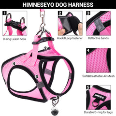 HIMNESEYO dog leash pink buckle-detail ensures secure control during strolls.