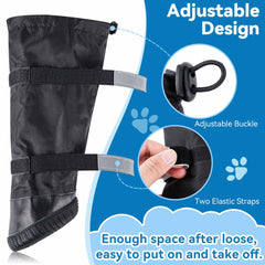 Hipaw dog boots extended cuff demonstrates extra ankle coverage for snow and debris