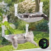 HiPetpy cat window perch foldable design for easy storage and sunny naps.