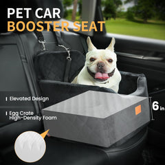 HiPetpy dog car seat side-pocket holds treats and toys for travel