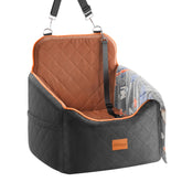 HiPetpy dog car seat with washable mat for easy cleanup and comfort.