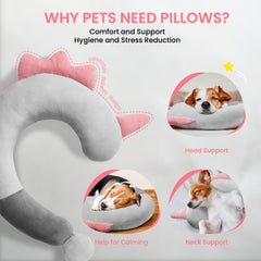 HiPetpy dog pillow neck-support provides gentle spine alignment for restful sleep.