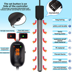 HiTauing suction cups and thermometer enable easy secure mounting.