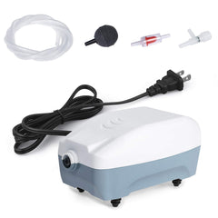 HITOP 2W air pump front view showing compact design for small tanks and quiet operation.