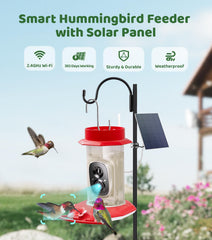 HIXX hummingbird feeder camera side view showing easy refill access