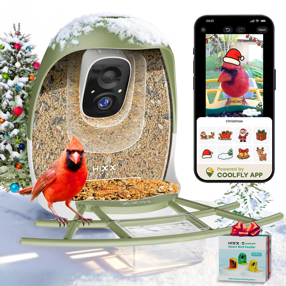 HIXX smart bird feeder camera with live view for real-time birdwatching