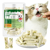 Hkpetie cat grass teething sticks close-up texture for dental care.