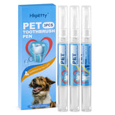 Hkpetty 3PCS toothbrush pen packaging shows a convenient set for at-home pet dental care.