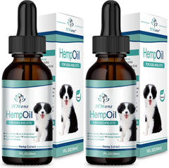 HMone Max Potency Drops bottle being poured for pet calm and comfort.