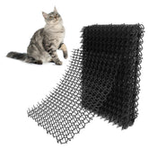 Hmyomina cat scat mat spikes on a garden path deter cats from plants.