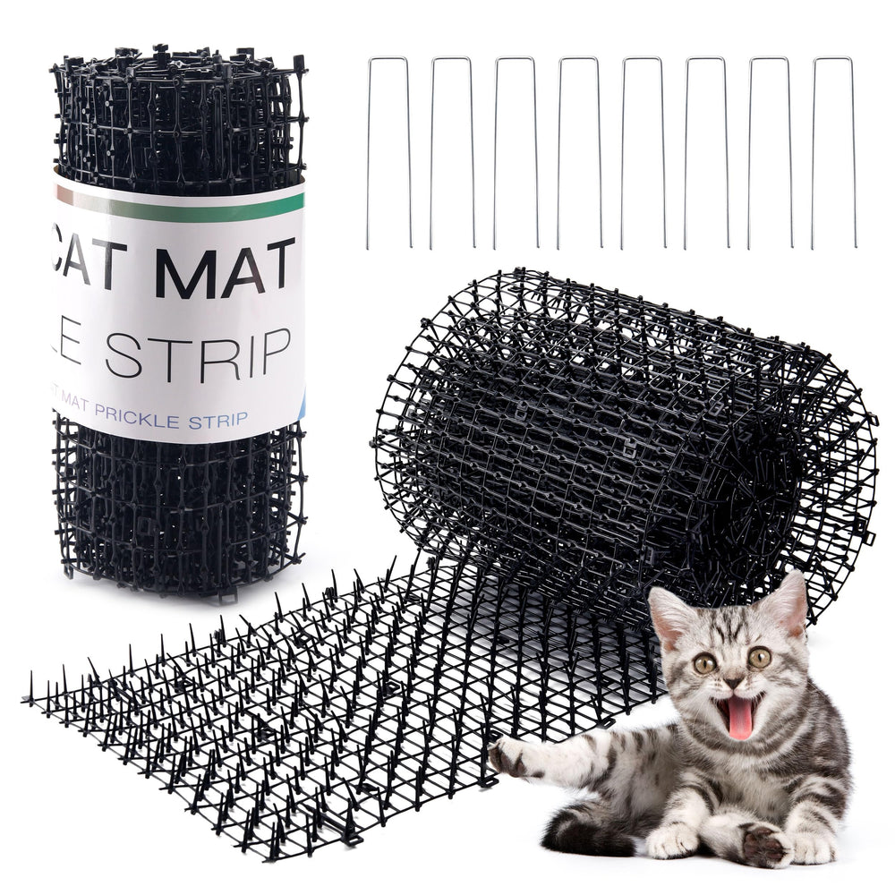Hmyomina scat mat spikes outdoors protecting plants and garden beds