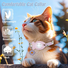 HNDONGCC Purpul cat collar flower and fish pattern adds cute style