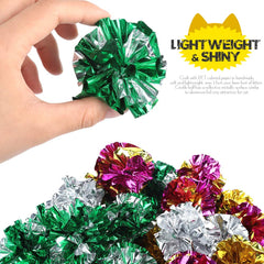 HNYYZL crinkle balls cat toys pack 03 colorful assortment boosts interactive playtime.