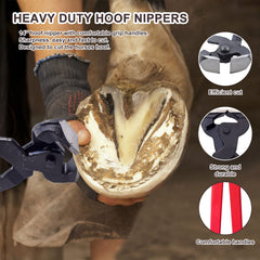 HNONPW double-edged hoof knife offers leverage with less vibration.