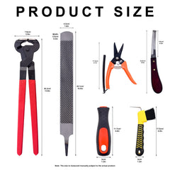 HNONPW double-sided hoof rasp with rubber grip enables fast filing.