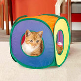 HNQTJJS cat tunnel with play ball close-up, durable materials for engaging cat play