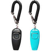 HoAoOo blue pet training clicker with wrist strap for outdoor recall