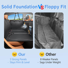 HOB4U back seat extender non-slip backing keeps cover in place.