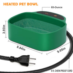 hodzumrac outdoor thermal bowl holds 85 ounces for dogs, cats, and chickens