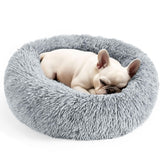 Hoewina donut bed outer view emphasizes plush round silhouette for cozy lounging.