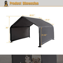 Hohuqeri outdoor pet shade dimensions 50x48x36 inches offer roomy lounging space.