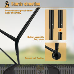 Hohuqeri outdoor pet shade waterproof cover keeps pets dry in light rain.