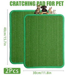 Hollima rabbit-scratcher-mat-green in a cozy corner for scratching and playtime.